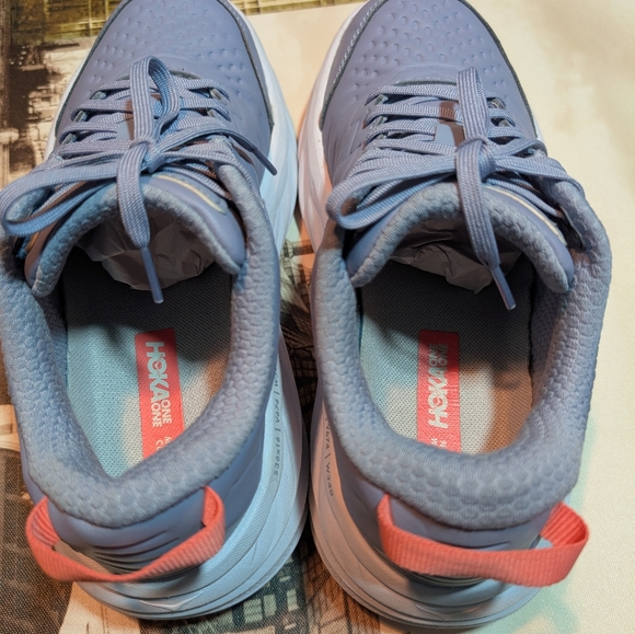 Hoka W Bondi SR Slip Resistant Moonlight Pale Dusk Running Shoes Women Size 8.5 - Picture 7 of 14